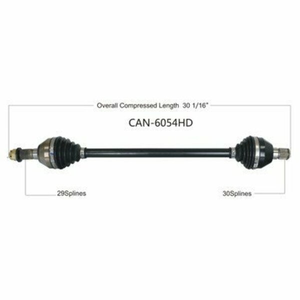 Wide Open Heavy Duty CV Axle CAN AM HD REAR L/R X3 900/TURBOR/XDS/XMR/XRC 17-18 CAN-6054HD